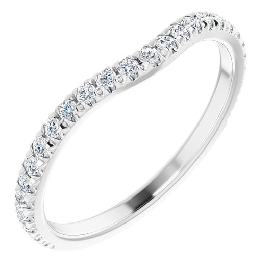 14K White 1/4 CTW Diamond Band
