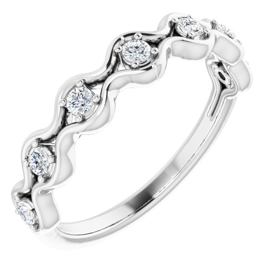 14K White 1/5 CTW Diamond Anniversary Band