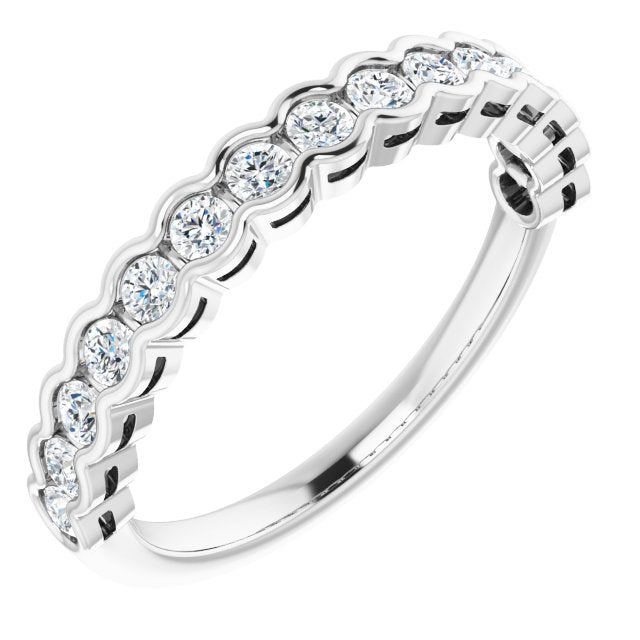 14K White 1/2 CTW Diamond Anniversary Band