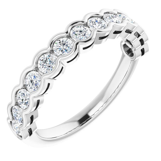 14K White 3/4 CTW Diamond Anniversary Band