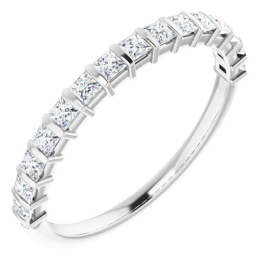 14K White 1/2 CTW Diamond Anniversary Band