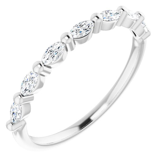 14K White 1/3 CTW Diamond Anniversary Band