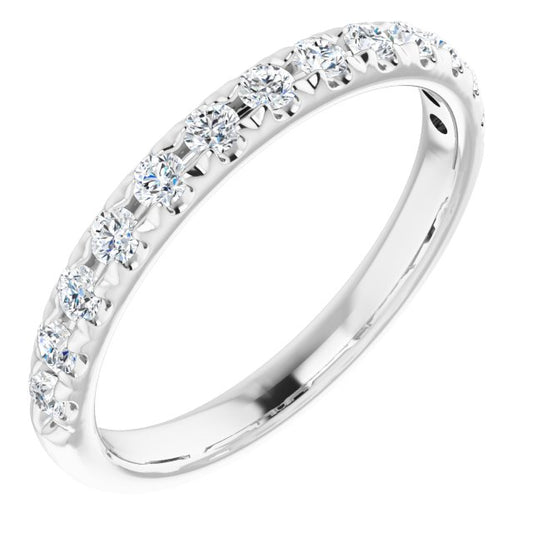 14K White 3/8 CTW Diamond Band