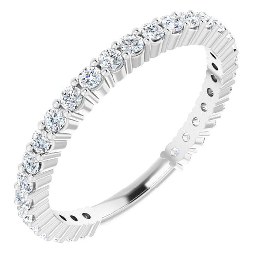 14K White 1/2 CTW Diamond Anniversary Band