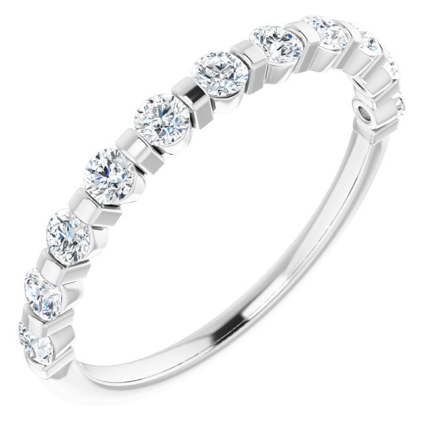 14K White 1/2 CTW Diamond Anniversary Band
