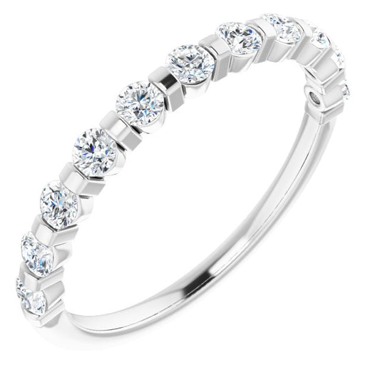 14K White 1/2 CTW Diamond Anniversary Band