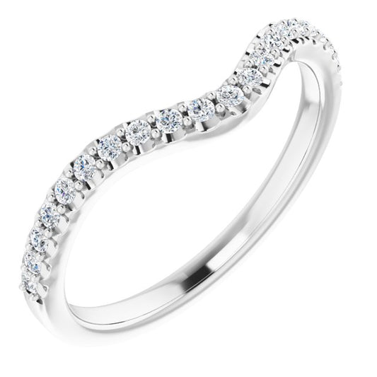 14K White 1/5 CTW Diamond Band