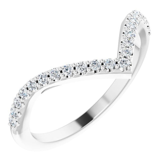 14K White 1/5 CTW Diamond Band