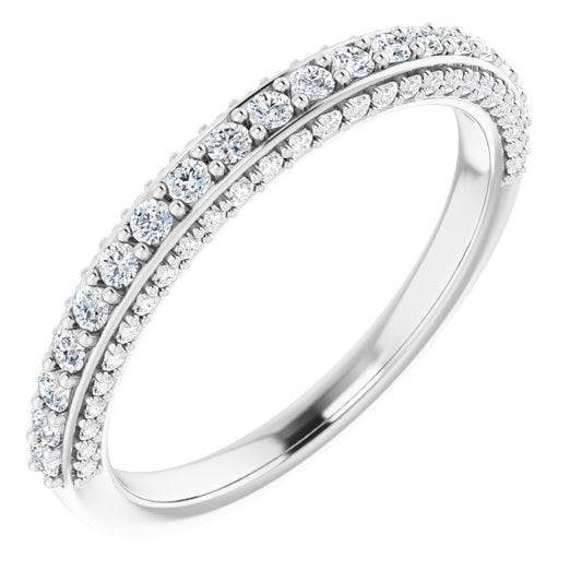 14K White 1/2 CTW Diamond Anniversary Band