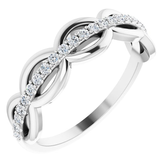 14K White 1/5 CTW Diamond Anniversary Band