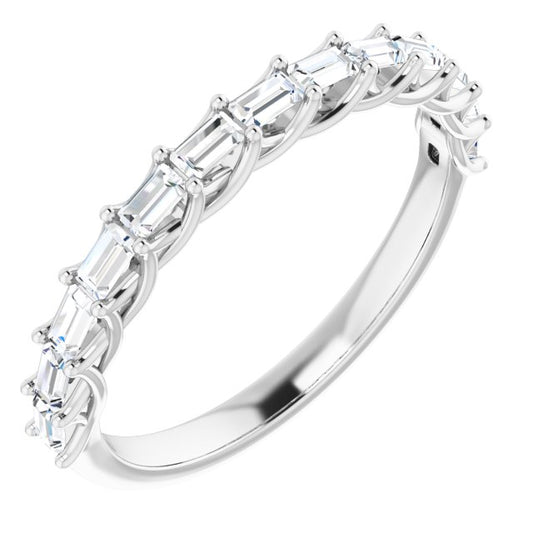 14K White 3/8 CTW Diamond Anniversary Band