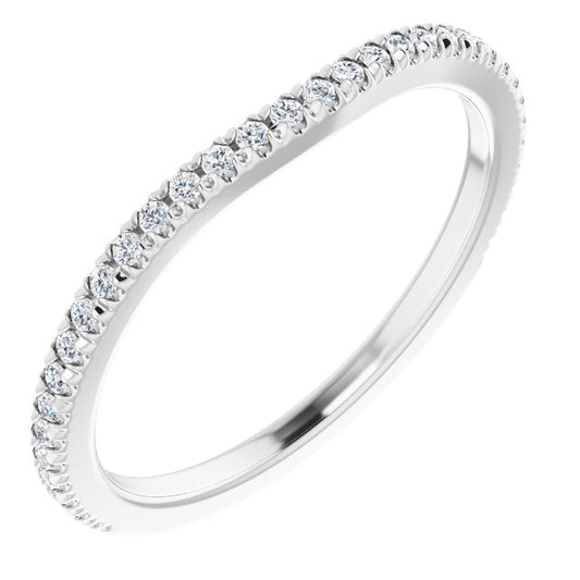14K White 1/6 CTW Diamond Matching Band