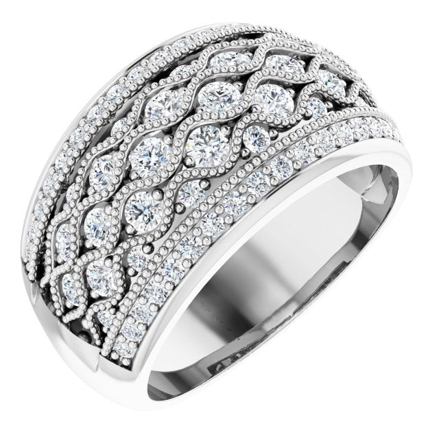 14K White 1 CTW Diamond Ring