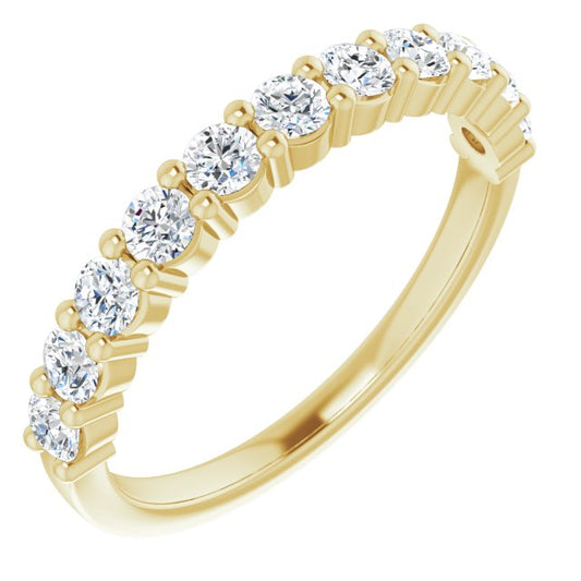 14K Yellow 1/2 CTW Diamond Anniversary Band