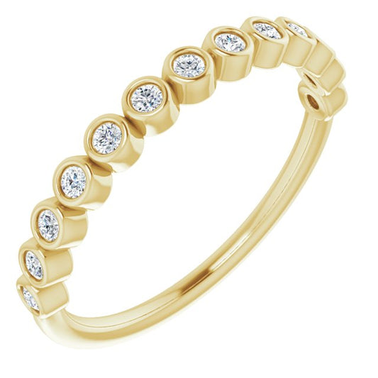 14K Yellow 1/5 CTW Diamond Anniversary Band