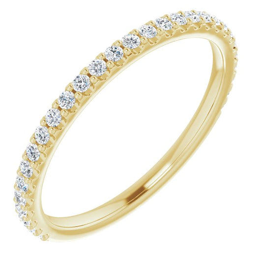 14K Yellow 1/4 CTW Diamond Anniversary Band