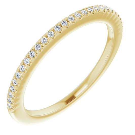 14K Yellow 1/8 CTW Diamond French-Set Anniversary Band