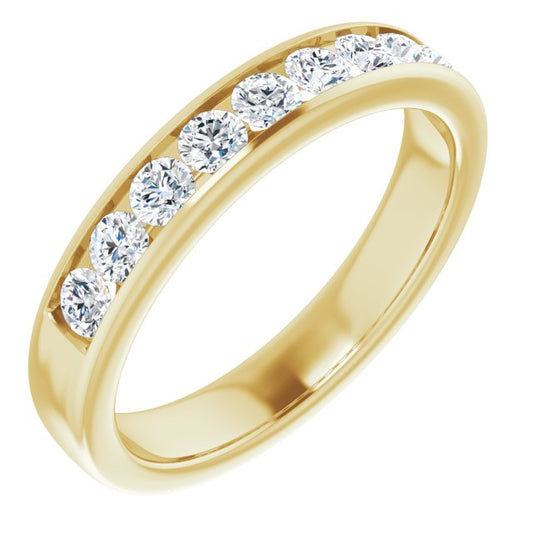 14K Yellow 9/10 CTW Diamond Band