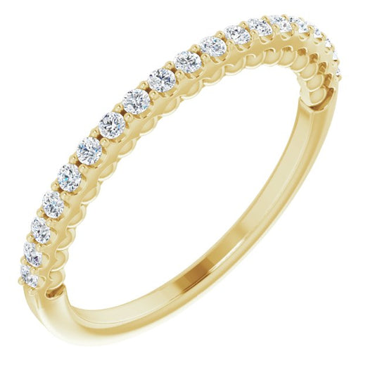 14K Yellow 1/5 CTW Diamond Band