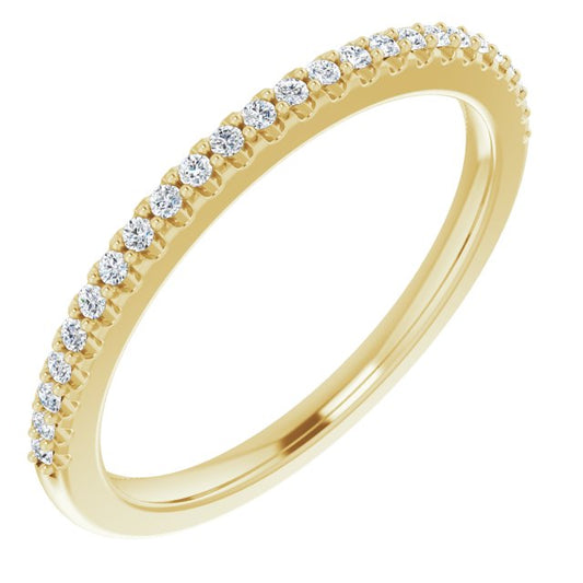 14K Yellow 1/8 CTW Diamond Anniversary Band