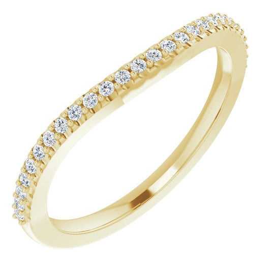 14K Yellow 1/8 CTW Diamond Band