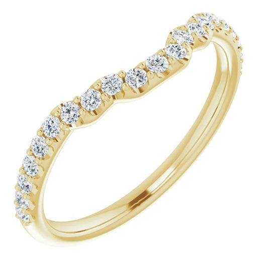 14K Yellow 1/4 CTW Diamond Band