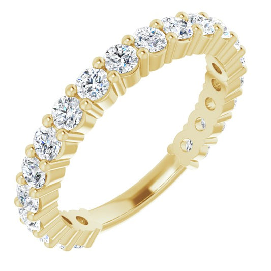 14K Yellow 1 1/5 CTW Diamond Anniversary Band
