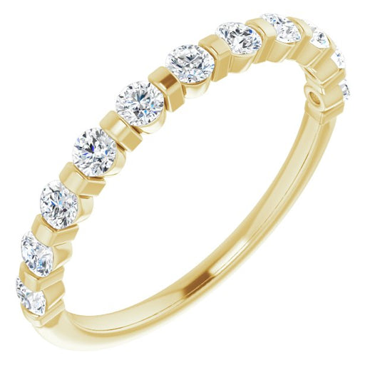 14K Yellow 1/2 CTW Diamond Anniversary Band