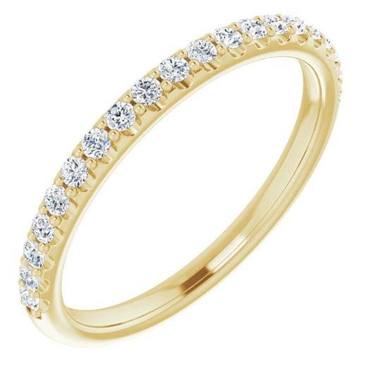 14K Yellow 1/4 CTW Diamond Band