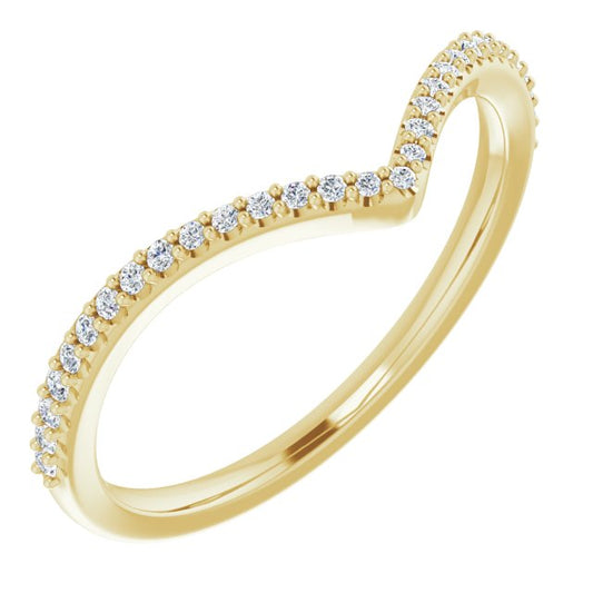 14K Yellow 1/8 CTW Diamond Band