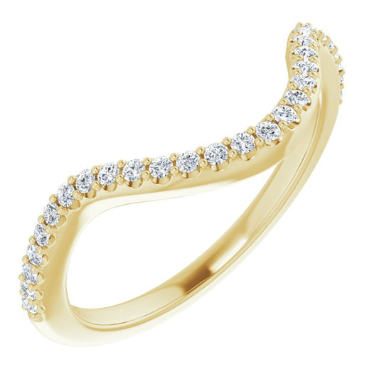 14K Yellow 1/5 CTW Diamond Band