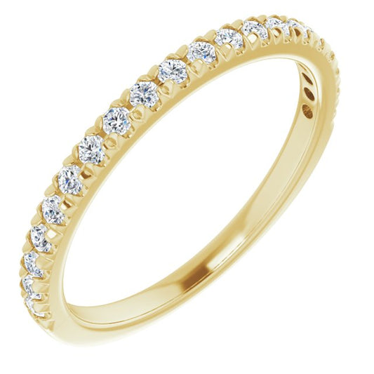 14K Yellow 1/4 CTW Diamond French-Set Anniversary Band