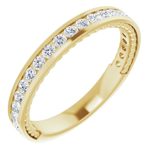 14K Yellow 1/2 CTW Diamond Anniversary Band