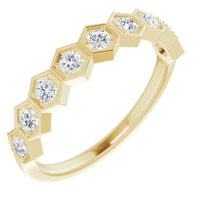 14K Yellow 1/3 CTW Diamond Stackable Ring