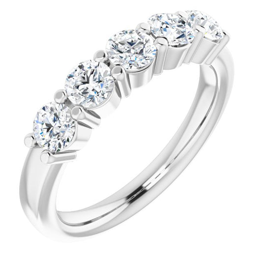 14K White 1/3 CTW Diamond Anniversary Band