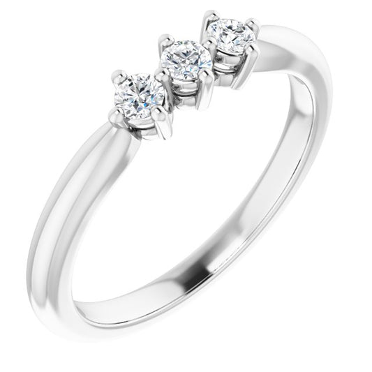 14K White 1/5 CTW Diamond Anniversary Band