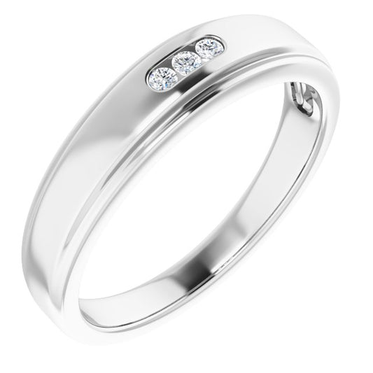 14K White .06 CTW Diamond Ring