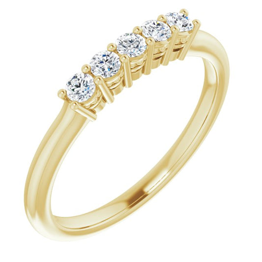 14K Yellow 2.25 mm Round 1/4 CTW Diamond Anniversary Band