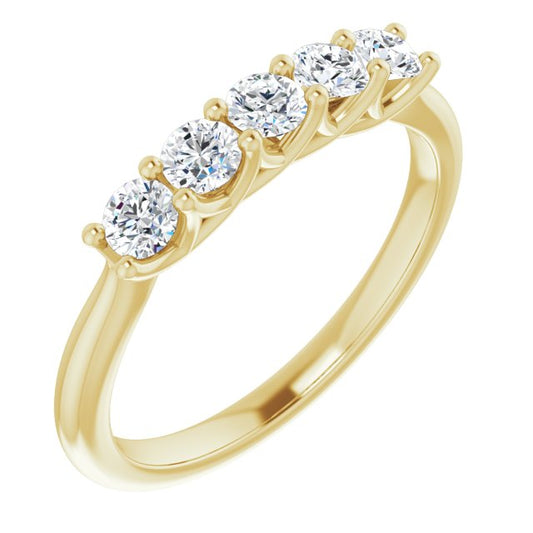 14K Yellow 1/2 CTW Diamond Anniversary Band