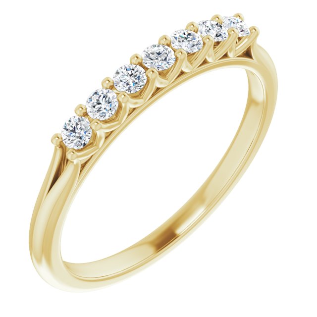 14K Yellow 1/5 CTW Diamond Anniversary Band