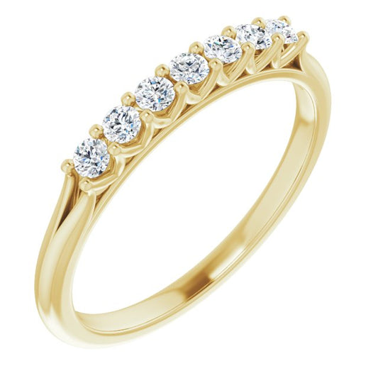 14K Yellow 1/5 CTW Diamond Anniversary Band