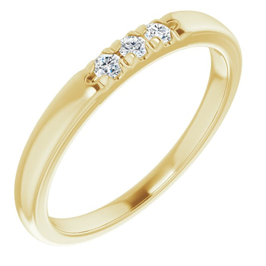 14K Yellow .09 CTW Diamond French-Set Anniversary Band