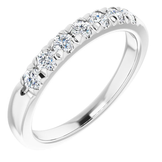 14K White 3/8 CTW Diamond Anniversary Band