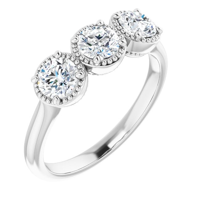 14K White 1 CTW Diamond Anniversary Band