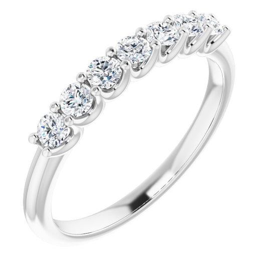 14K White 3/8 CTW Diamond Anniversary Band
