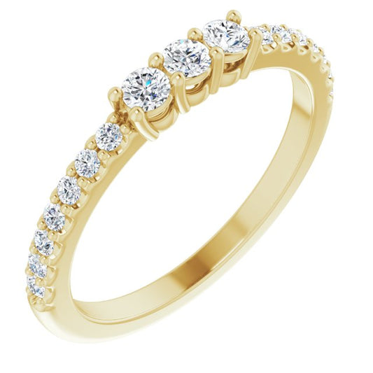 14K Yellow 1/3 CTW Diamond Anniversary Band