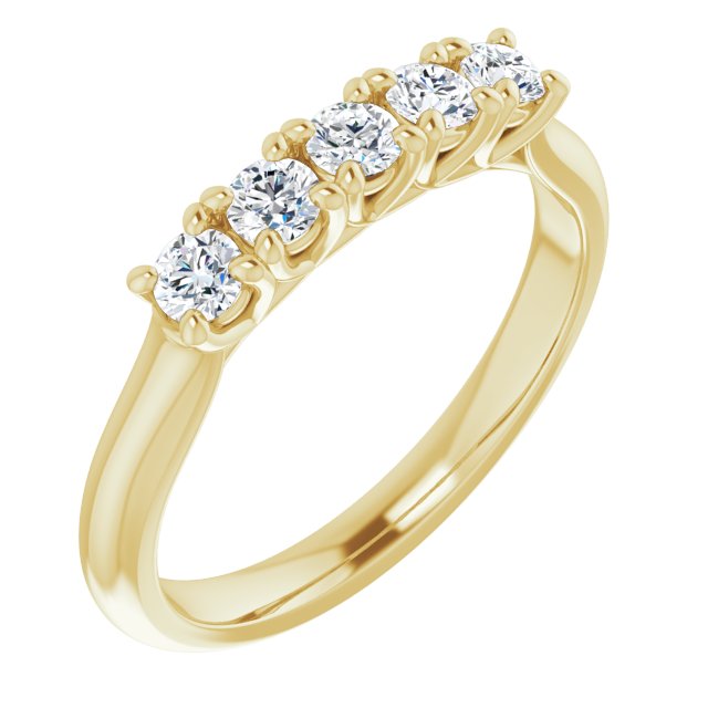 14K Yellow 3/4 CTW Diamond Anniversary Band