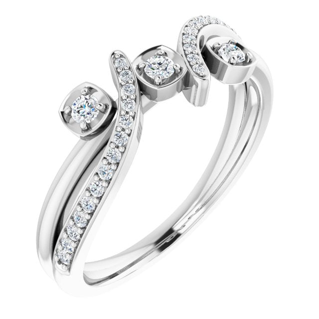 14K White 1/5 CTW Diamond Ring