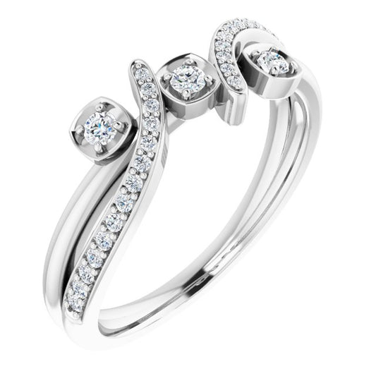 14K White 1/5 CTW Diamond Ring