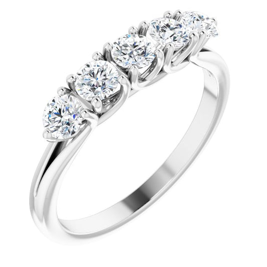 14K White 3/4 CTW Diamond Anniversary Band